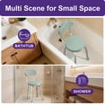 thumbnail image 5 of Kekoy Swivel Shower Chair, 360° Rotating Shower Seat with Backrest for Elderly and Disabled, Height Adjustable Tub Bench for Inside Shower Stool & Bath Tub Seat for Narrow Space, 5 of 8