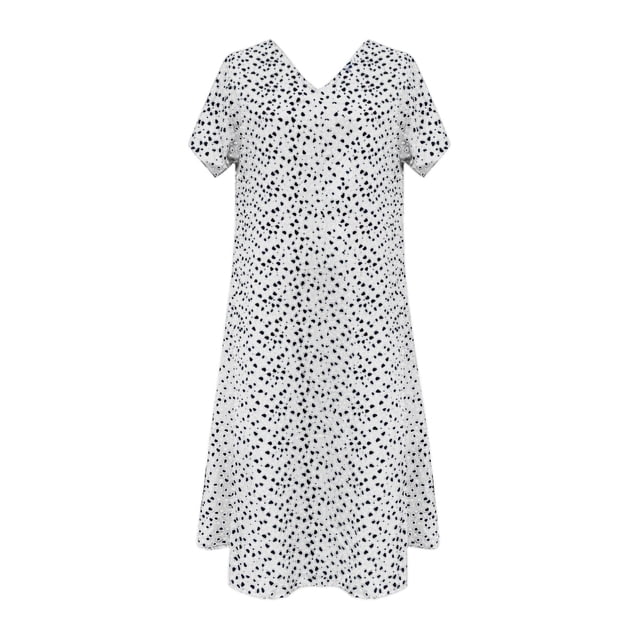 B91xZ Robe de Soirée pour Femmes Manches Courtes Col Rond à Volants Ligne A Fluide Invité de Mariage Maxi Robes, Blanc TTTTG
