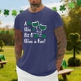 thumbnail image 5 of Ankishi St. Patrick's Day T-Shirts for Men Clover Wine Glass Funny Carnival T Shirts Crew Neck Clothes Everyday Wear, 5 of 8