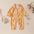 thumbnail image 2 of Hifoo Infants Boys Girls Easter Bunny Long Sleeve Cartoon Prints Romper O-Neck Jumpsuit Clothes Fashionable Daily Casual Spring Back To School Onesie One-Pieces, 2 of 6