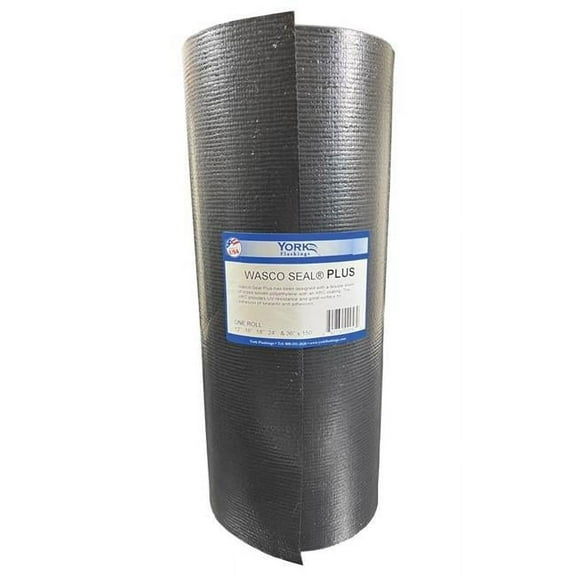 York 4014431 12 in. x 150 ft. Wasco Seal Polyethylene Flashing, Black
