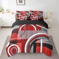thumbnail image 2 of Erosebridal Abstract Stripes Bedding Queen Size,Geometric Circle Comforter Sets with Sheets,Super Cozy Reversible Bedding Sets Queen Size,Lines Decor,7 Pieces, 2 of 5