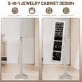 thumbnail image 6 of Jewelry Armoire Cabinet Standing,full length mirror with jewelry storage,Lockable jewelry mirror organizer with stand,Interior Lighted Mirror,for Women Girl, 6 of 9