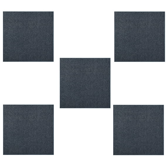 Furnish My Place Modern Plush Solid Petrol Blue Color Rug - Pets and Kids Friendly Rug, Indoor/Outdoor Mat, Area Rugs Great for Kids, Pets, Event, Living Room, Made in USA, 2' x 2' Square - Set of 5