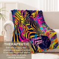 thumbnail image 3 of Zebra Blanket for Kids Girls Boys, Flannel Zebra Blankets Gifts, Colorful Zebra Throw Blanket for Sofa Couch Bed Living Room Soft Warm Cozy Zebra Decor 60" x 50", 3 of 7