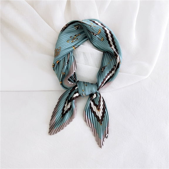 Women's Fashion Elegant Soft Satin Square Chiffon Scarf Set Head Neck Multiuse Colors Available