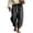 Z38 Black, variant on Beach Pants for Men Lightweight Linen Harem Pants Loose Flowy Casual Summer Vacation Boho Joggers with Pockets Black,S