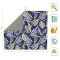 thumbnail image 2 of Dish Drying Mat, blue leaves bananas Highly Absorbent Drying Matt Kitchen Counter, Dish Mat Drying Pad Dishes Drainer Mats for Kitchen Counter or Sink, 16 x 18 inch, 2 of 6
