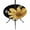 Black, Yellow, Gold, variant on Round Outdoor Tablecloth with Umbrella Hole and Zipper, Yellow Daisy Rustic Tablecloth with Elastic Waterproof, Black Pastoral Flowers Honeybees Patio Table Covers for 31" - 35" Picnic Pool Tables