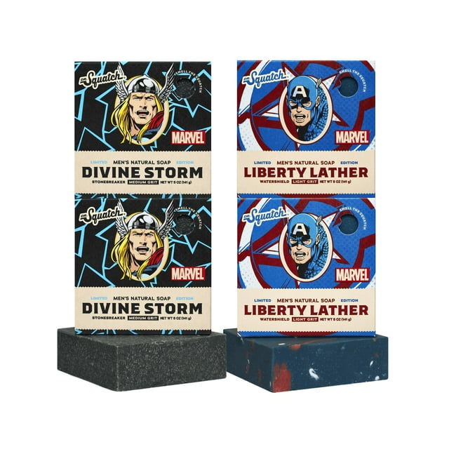 Set de regalo Dr. Squatch Avengers Natural 4 Soap