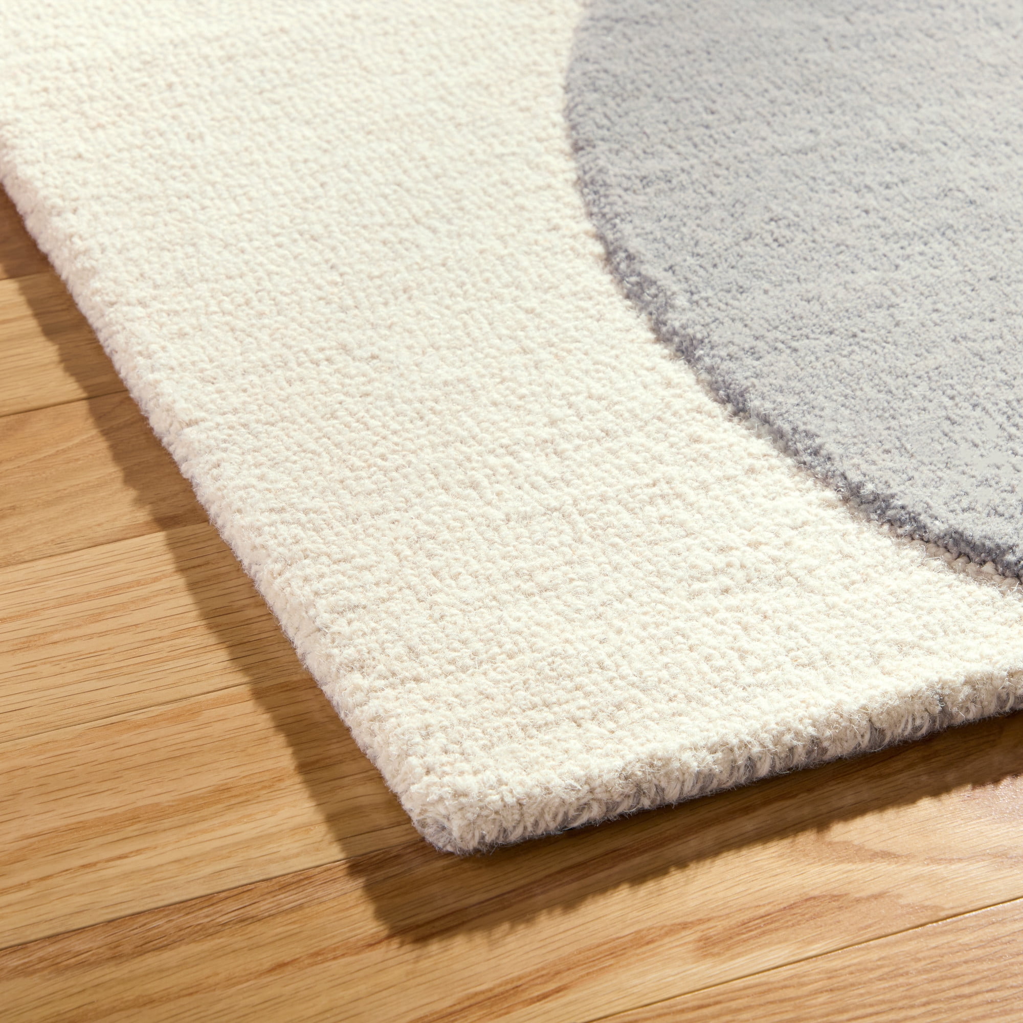 TOWN & COUNTRY LUXE Olso Abstract Colorblock Handcrafted Wool Area Rug, Beige/Rust/Cool Grey/Warm Grey, 5'x7'