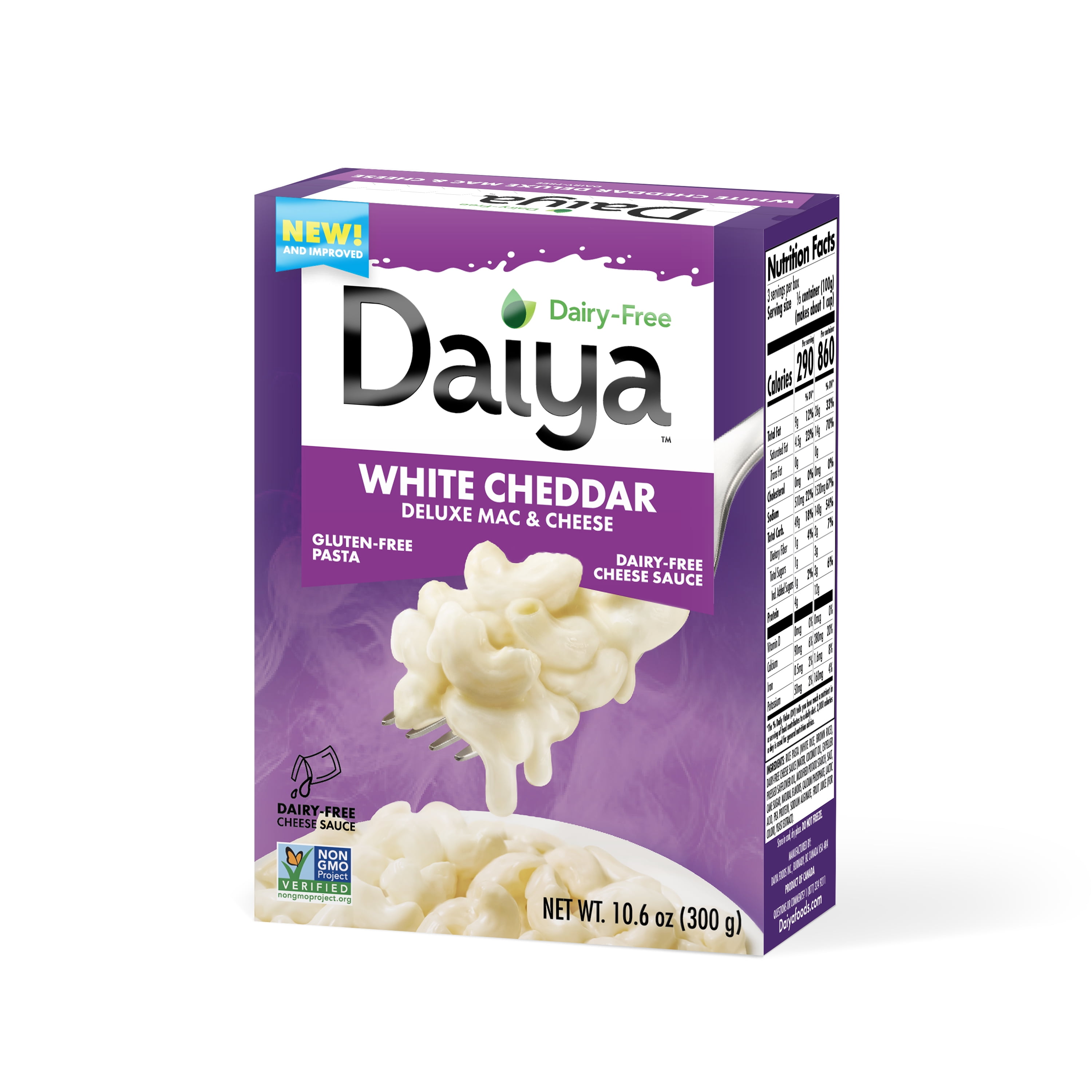(3 pack) Daiya Dairy Free Gluten Free Deluxe White Cheddar Mac and Cheese, 10.6 oz (Shelf Stable)