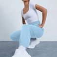 thumbnail image 5 of IYYVV Women's Lightweight Joggers Pants with Pockets Athletic Workout Joggers for Women with Elastic Waist 2024 Light Blue L, 5 of 7