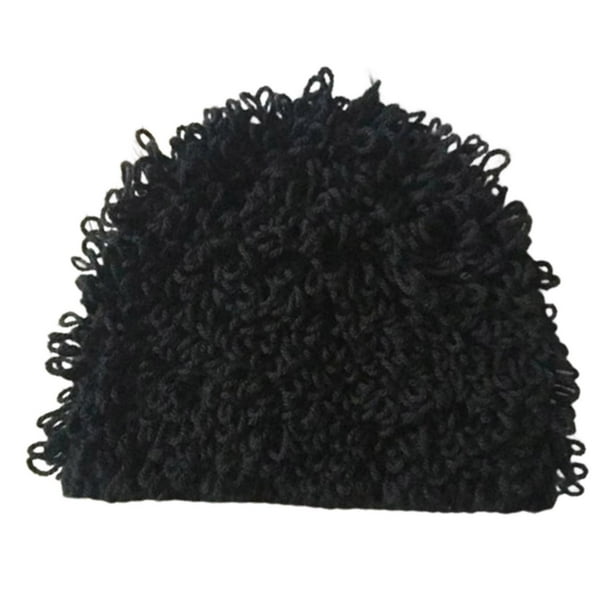 Disfraz de anciana para niños Gorros de pelo Decorar Moda Lindo para vestir Negro Yuyangstore peluca rizada