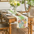 thumbnail image 3 of Flowers Vase Tulip Bunny Easter Spring Table Runner, Seasonal Summer Kitchen Dining Table Decoration for Home Party Decor 13x72 Inch, 3 of 6