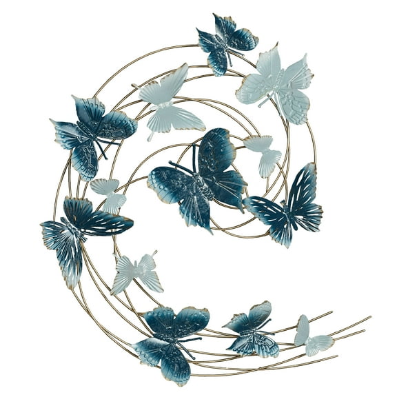 Butterfly Journey Wall Art Blue 26” x 2” x 27”