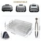 thumbnail image 4 of Rejilla para freidora Ninja Foodi Grill XL, rejilla deshidratadora multicapa, rejilla para tostar, accesorio para freidora, color plateado, 4 of 5