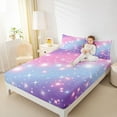 thumbnail image 4 of Feelyou Mystic Stars Kids Bed Sheets, Starry Sky Theme King Sheets, 4 Pieces, 4 of 7