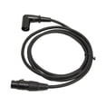 thumbnail image 1 of Cable de sonido XLR en ángulo recto macho a hembra, plateado, de 3 pines, cable de micrófono XLR para altavoz y amplificador, 4,9 pies, 1 of 12