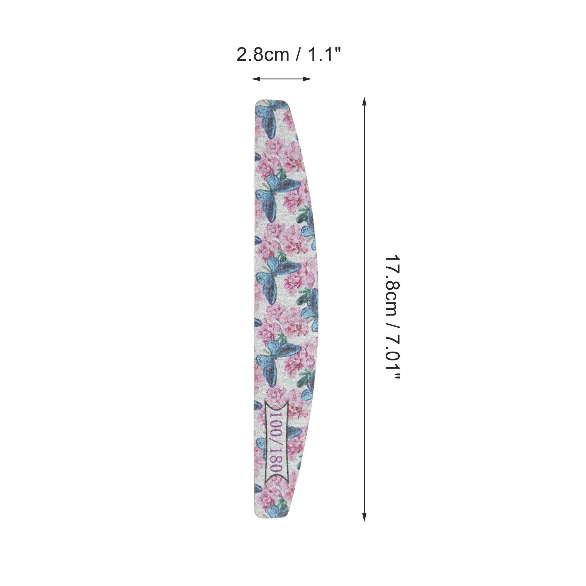 Unique Bargains Half-moon HD-001 Nail Files 5 Pcs Colorful [Half-moon HD-010]