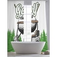 thumbnail image 5 of Golf Sheer Curtains 108 Inch Length 2 Panels Set for Living Room/Bedroom, Green Forest Tree Balls Clubs Sports Cartoon Semi Curtain Sheers Drapes Rod Pocket Curtains Window Treatment Set 52''x108''x2, 5 of 7