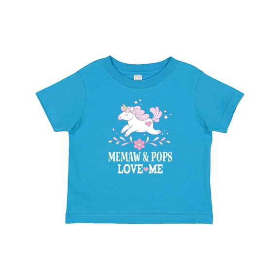 Inktastic Memaw and Pops Girl Unicorn Girls Baby T-Shirt