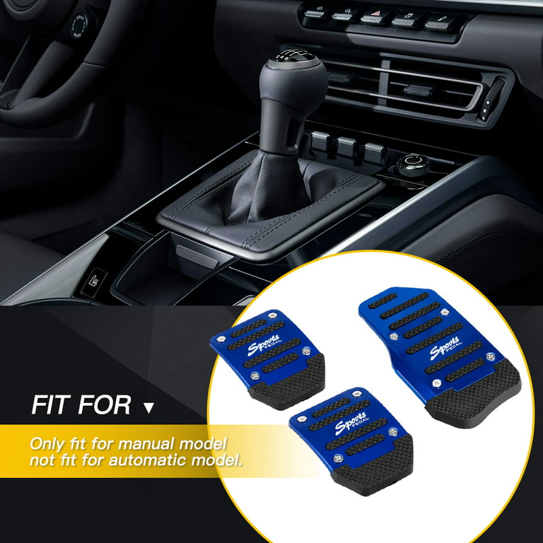 Manual Pedal Cover Blue Nonslip Car Pedal Pads Petrol Clutch Brake Pad Cover  Foot Pedals Rest Plate Pack of 3 