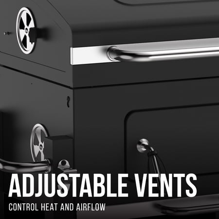 EXPERT GRILL CHARCOAL GRILL, 24 INCH HEAVY DUTY CHARCOAL GRILL WITH WHEELS, BLACK