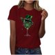 thumbnail image 1 of Mujeres Manga Corta de Verano Tops Impreso Sudadera Casual, Cuello Redondo Blusa Ligera para la Primavera Y el Verano, 1 of 4
