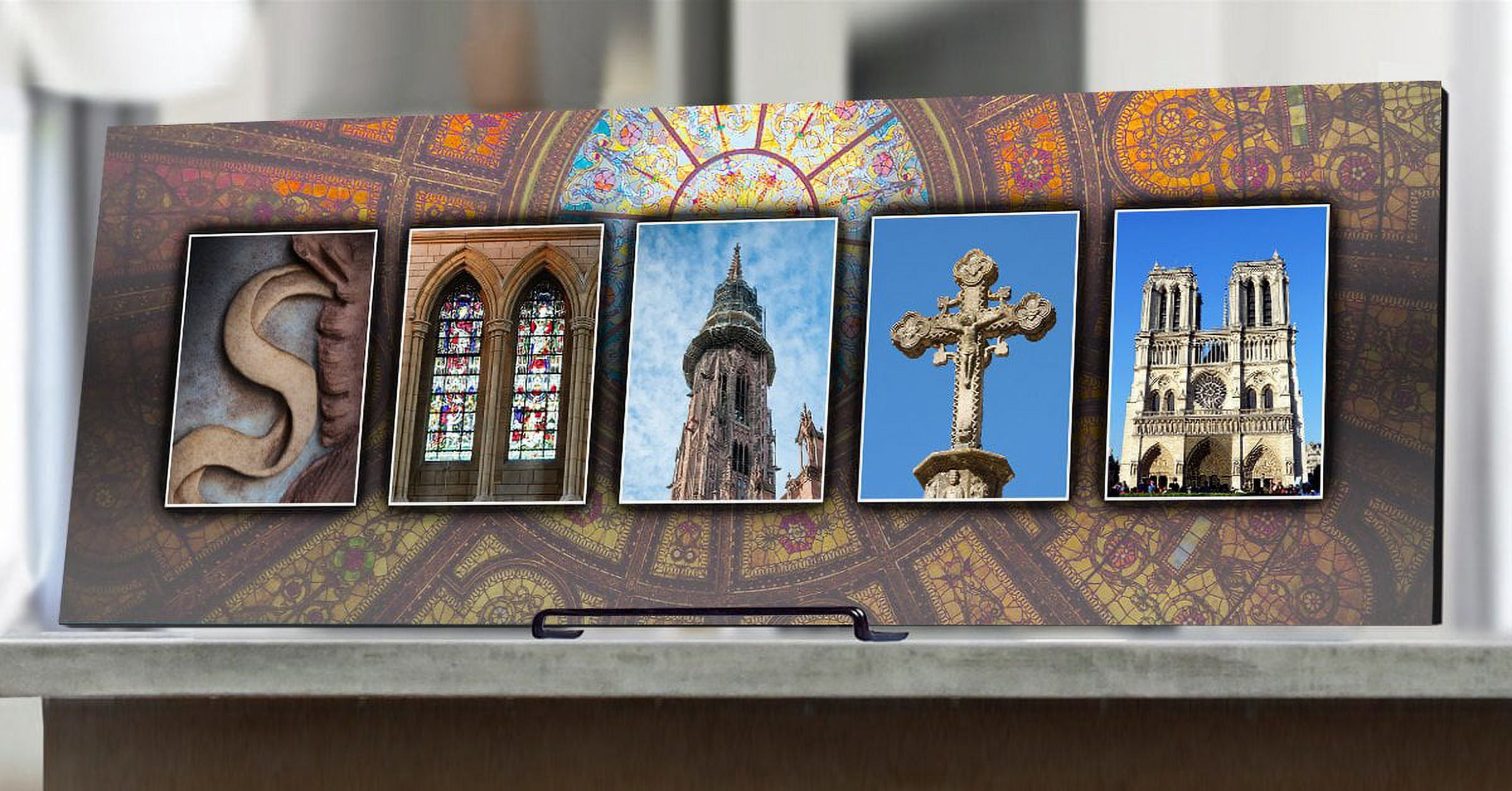 Personalized Cathedral Name Wall Art, Live Previews, Choose Each Photo, Multiple Options
