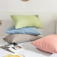 thumbnail image 4 of Xiao Hua 2 fundas de almohada de color liso. Lujo ligero para una vida plena. Fundas de almohada de tela seleccionada para proteger tus dulces sueños. 48 x 74 cm (rosa)., 4 of 4