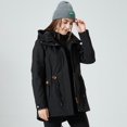 thumbnail image 2 of Chaqueta de longitud media tres en uno de dos piezas a prueba de viento, cálida, de moda, traje de montañismo, traje de esquí resistente al frío, de moda, 2 of 6