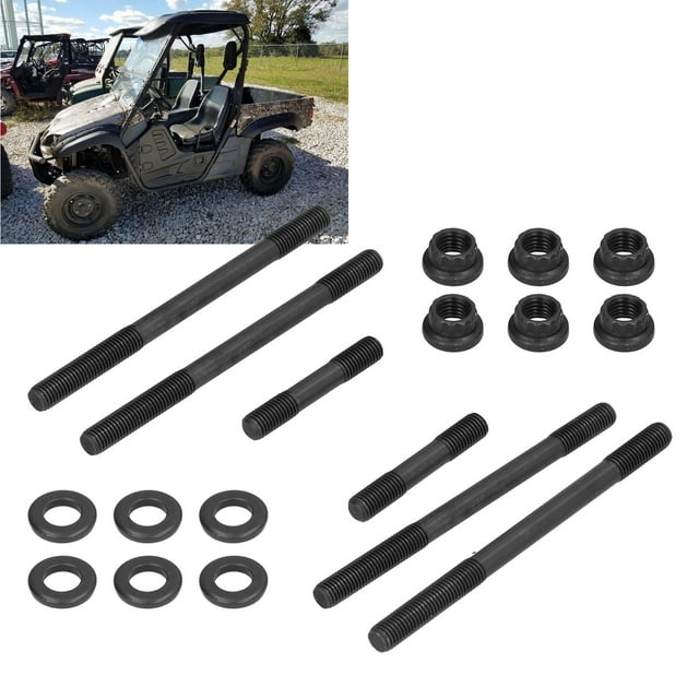 Kit de Goujon de Cylindre, Écrous de Cylindre en Acier Haute Résistance Pratique Résistant à la Corrosion pour Remplacement de Moto pour Rhino 660 Raptor 660