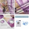 thumbnail image 2 of Purple Spring Flowers Blackout Curtains for Bedroom, Modern Abstract Chic Oil Painting Thermal Insulated Kitchen Drapes with Grommets, Light Blocking Window Treatment, 2 Panels 52" x 54", 2 of 7