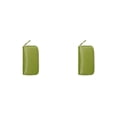 thumbnail image 2 of Sonducket Funda de cuero para llaves, tarjetero, monedero con cremallera, billetera, soporte Universal, bolsa Premium de moda para hombres y Verde 2piezas, 2 of 6