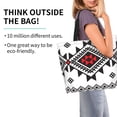 thumbnail image 3 of Reusable Kabyle Amazigh Carpet Shopping Bag Shoulder Canvas Tote Bag Africa Geometric Morocco Style Grocery Shopper Bags, 3 of 7