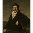 thumbnail image 2 of Heinrich Christoph Kolbe 15x17 Black Ornate Wood Framed Double Matted Museum Art Print Titled - Portrait of Valentin Hellmann (1816), 2 of 5