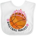 thumbnail image 3 of Inktastic Basketball Princess Tiara Girls Baby Bib, 3 of 4