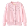 thumbnail image 5 of NIEWTR Girl's Print Sweater Cardigan Cute Bow Long Sleeve Crewneck Button Knit Cardigans 2t 3t 4t 5t 6t 7t(A-Pink,7-8 Years), 5 of 5
