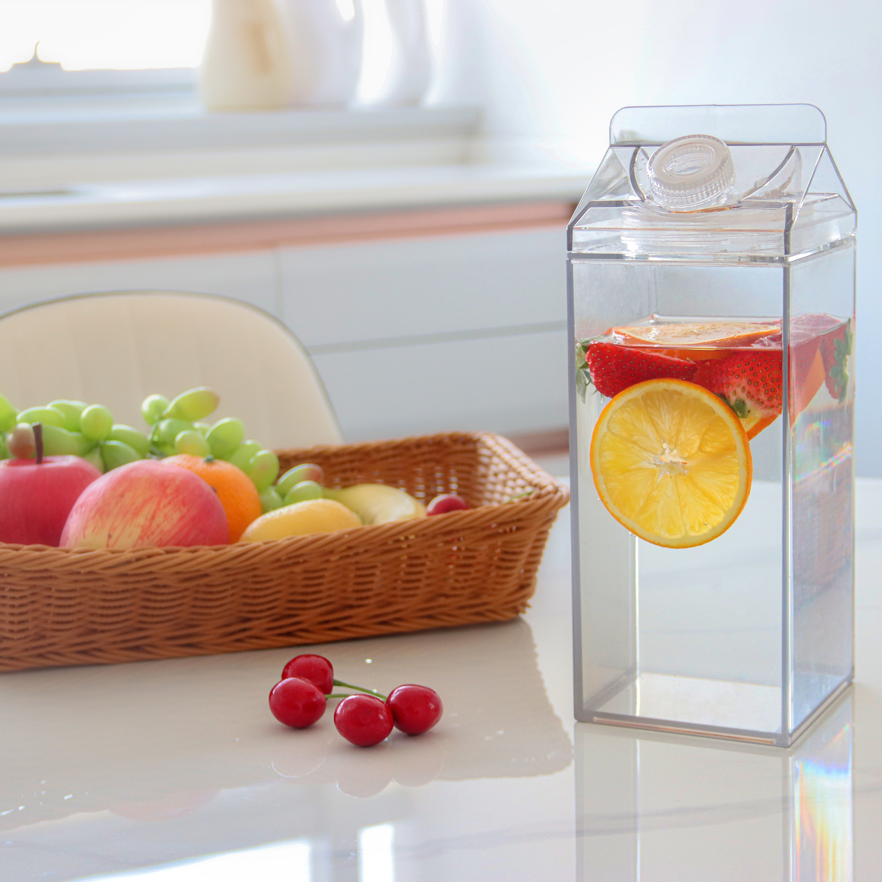 Kitchen Details 64 Ounce Beverage Carton in Clear