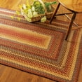 thumbnail image 2 of Homespice - Biscotti Country Style Braided Rug, Perfect Rustic Area Rug to Use as a Cream and Brown Bedroom Rug - Premium Printed Cotton Fabric, Soft and Flat - Large Size Luxury Brown Rug 8x10 Feet, 2 of 6