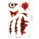 thumbnail image 3 of Cuadros Decorativos Tatuaje de bruja fantasma de Halloween impermeable 6 uds tatuaje de boca de payaso para chico chica chico Wdftyju embutido en tela, 3 of 3