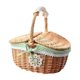 thumbnail image 2 of Cesta de picnic de mimbre decorativa con tapa y asa Cesta tejida de mimbre para parque Pequeño, 2 of 9