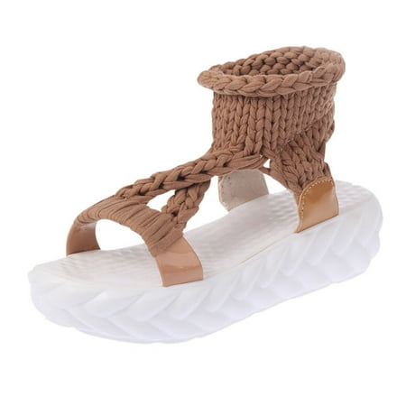 

Mackneog Women Ladies Thick Bottom Sandals Causal Shoes Platform Sandals Gift on Clearance