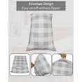 thumbnail image 7 of Grey Plaid Pillow Covers King Size, Spring Summer Farmhouse Buffalo Checkered Soft Bed Throw Pillowcases Breathable Cooling Long Lumbar Body Pillow Sham Cover for Bed Sofa 20''x40'', 7 of 7