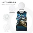 thumbnail image 3 of Naloa Starry Sky Colorful Crocodile Basketball Jersey Reversible Men's Mesh Athletic Sports Shirts Training Practice S-4XLLarge, 3 of 6