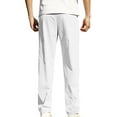 thumbnail image 4 of hoksml Men's Straight Leg Pants Solid Color Drawstring Elastic Waistband Casual Work Pant Lightweight Breathable Breathable Athletic Pants Clearance, 4 of 9