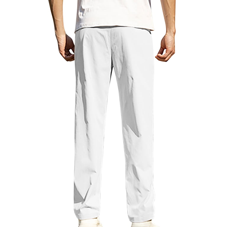 THDHVS Men's Pants,Pants for Men,Men Solid Color Straight Leg