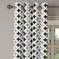 thumbnail image 2 of Ambesonne Mid Century Grommet Curtain, Retro Style Atomic, 50" x 108", Pale Grey Black Red, 2 of 6