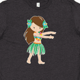 thumbnail image 4 of Inktastic Brown Haired Hula Girl Youth T-Shirt, 4 of 5